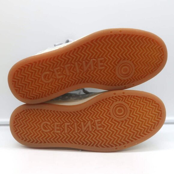 Celine CT-02 Scratch Sneakers Star Print Metallic Silver Leather Size 37 - Picture 15 of 15